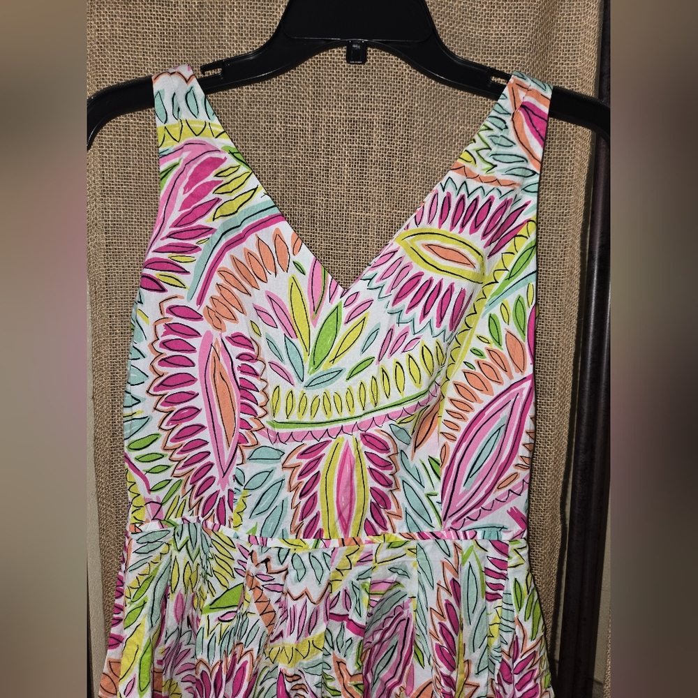 Women's Tahari Arthur S Levine Vibrant Multicolor Pleated Skirt Dress Size 4 - Picture 3 of 14